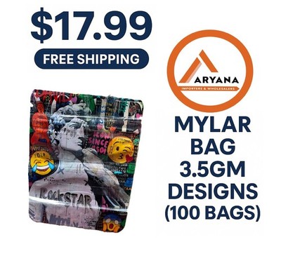 Resealable 3.5 g Mylar Bags   Heat Seal, Smell Proof, Foil Packaging Pouch