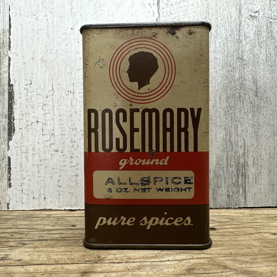Vtg Rosemary Spice Tin - Allspice - Samuel Kunin & Sons Chicago Advertising - Image 3 of 4