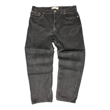 Levi Strauss 550 Relaxed Fit 100% Cotton Black Jeans Tapered Leg Men’s 40x30