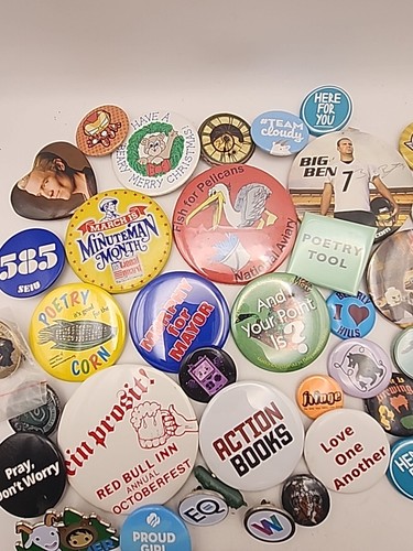 Vintage Pin Button Pinback Lot 90s 80s New - Picture 5 of 10
