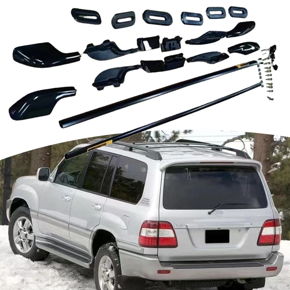 Portaequipajes de techo de aluminio negro para Lexus LX470 4700 1998-2007 Foto 3 de 4