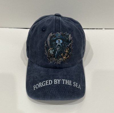 U.S. Navy 250 Year Anniversary Hat  High Def. Ghost Pirate Forged By The Sea