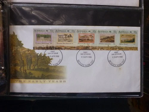 AUSTRALIA 1988 The Early Years Strip 5 Stamps First Day Cover