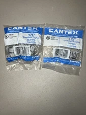 CANTEX 1/2” Conduit Clamps – 30 Pack Lot (New in Bags & Loose Pieces)