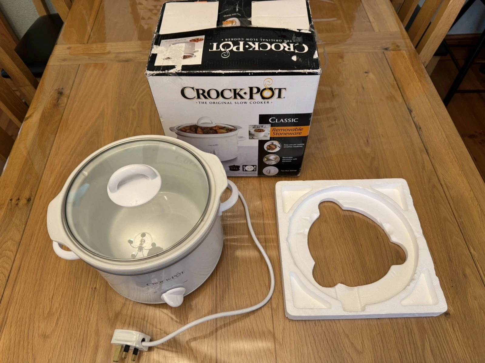 Crock-Pot Slow Cooker Crockpot SCCPQK5025W 2.4L 2 People Slow Cooker White