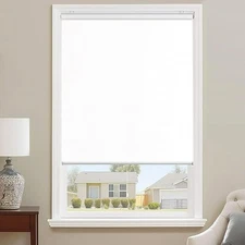 2 Pack ChrisDowa Cordless 100% Blackout Roller Shades White 35x72