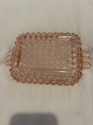 pink depression glass candy dish