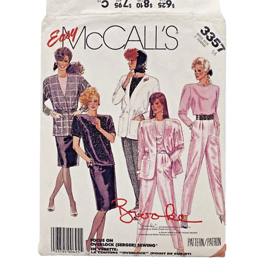 McCall's 3357 Sewing Pattern Brooke Shields Jacket Top Skirt Pants Sz 14 UNCUT
