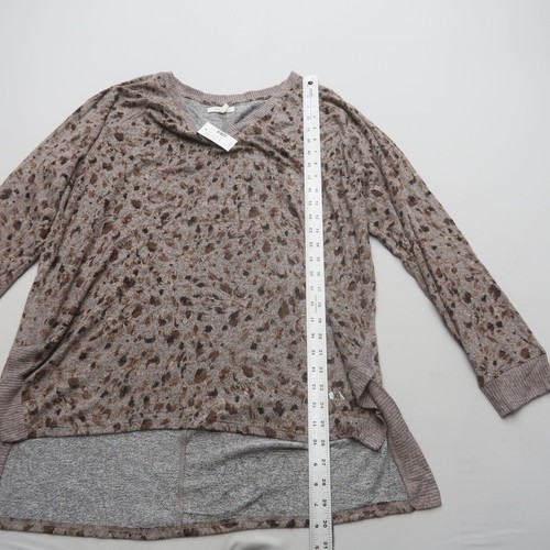 Maurices Tunic Top XL Animal Print Long Sleeve Soft Knit V Neck Casual Top NWT - Picture 5 of 11
