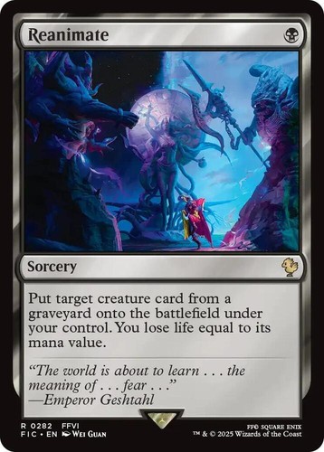 MTG Reanimate 282 Rare Final Fantasy Commander