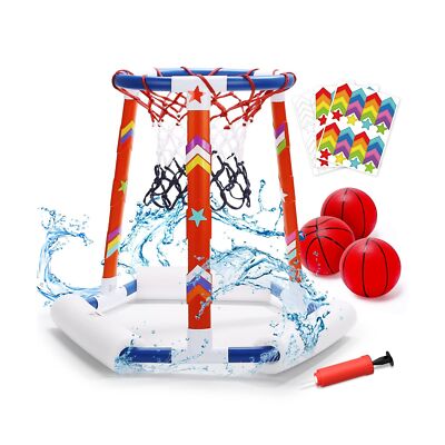 EagleStone Pool Basketball Toys, Floating Basketball Hoop for Pool Game, Infl...
