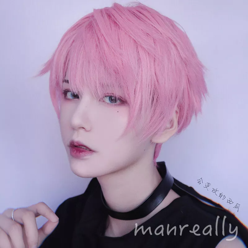 Pink wig men outlet