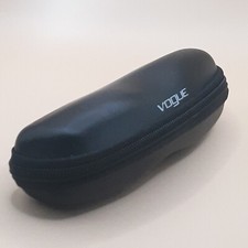Vogue Eyeglasses Sunglasses Sun Glasses Black Semi-Hard Zipper Case Authentic