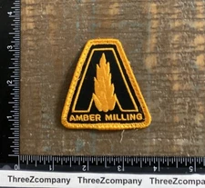 Vintage AMBER MILLING Company Logo Iron-On Patch
