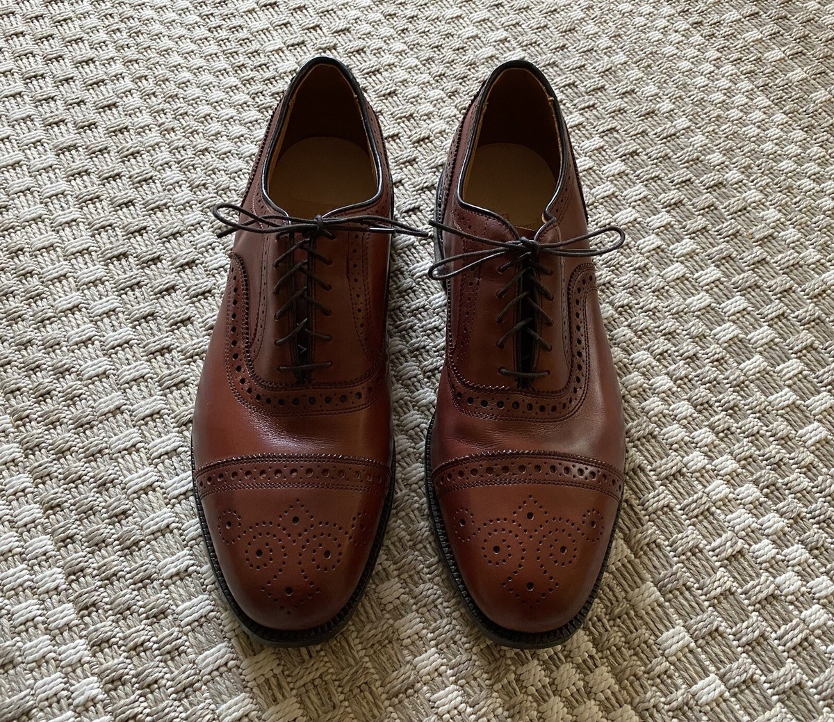 Allen Edmonds Rutland Men’s 11.5 (Narrow) Dark Brown‎ Walnut Wingtip Dress Shoes ALLEN EDMONDS Rutland STRAND 9.5 E Cap Toe Wingtip Leather  main image 4