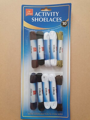 10 x SCHUHE SCHNÜRSENKEL SPORT WANDERN AKTIVITÄTSSTIEFEL PAAR VERSCHIEDENE FARBEN STARK 110cm