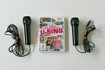 Wii Wii U Spiel U-Sing + 2 x Logitech Mikrofon Mikro