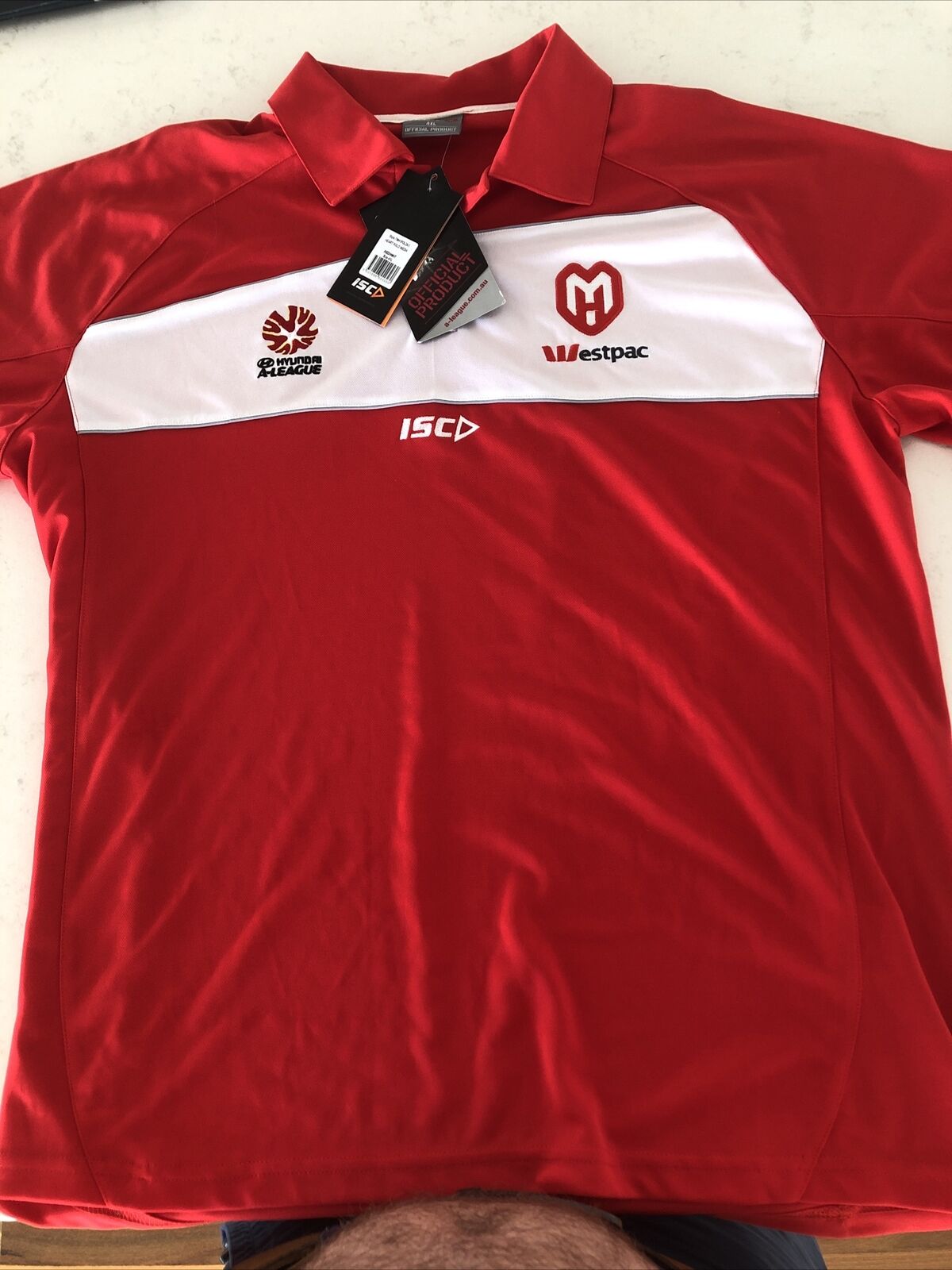 Melbourne Heart FC Mens Football Soccer A-League Jersey Polo Shirt ISC 4XL BNWT
