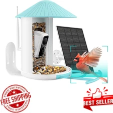 Birdfy AI-Smart Bird Feeder with Camera+Solar Panel, Free AI Forever, Bird Lover