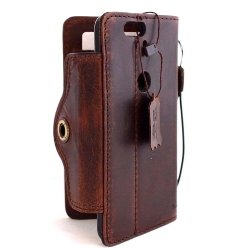 Genuine Natural leather case for Huawei Nexus 6P wallet hard cover book Davis uk - Picture 4 of 8
