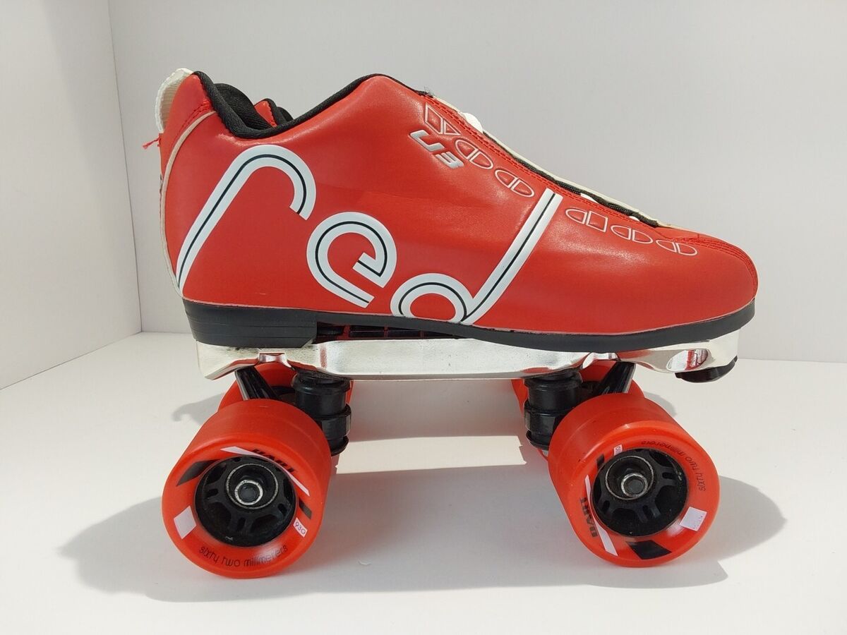 Labeda Voodoo U3 Quad Men's Red Roller Skates Size 7 Chicago Labeda Voodoo U3 Quad Men's Red Roller Skates Size 7 Chicago