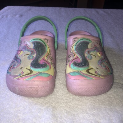Crocs with unicorn motif size J2
