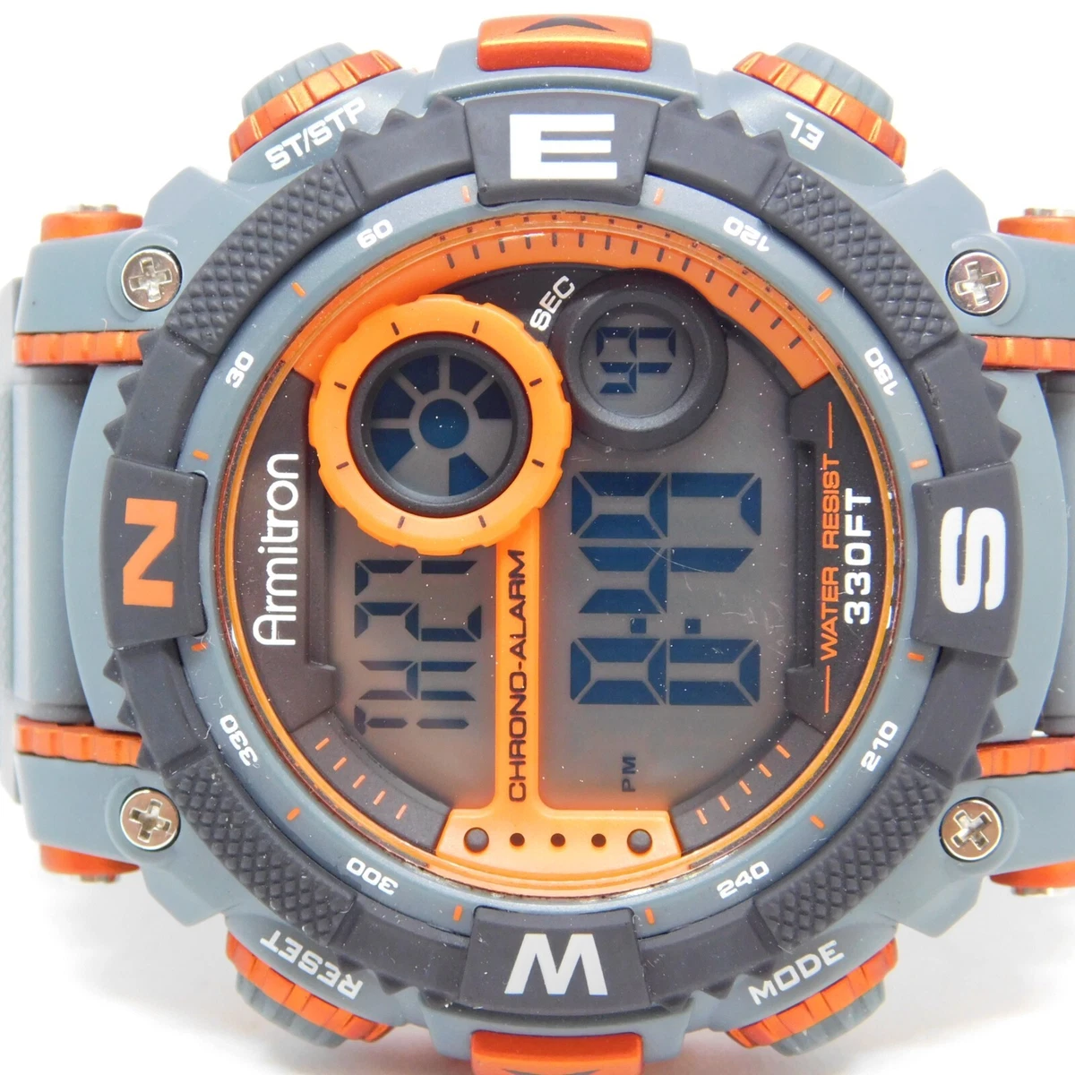 Armitron All Sport 40 8284 Acrylic Case Quartz Digital Men s Watch New Battery