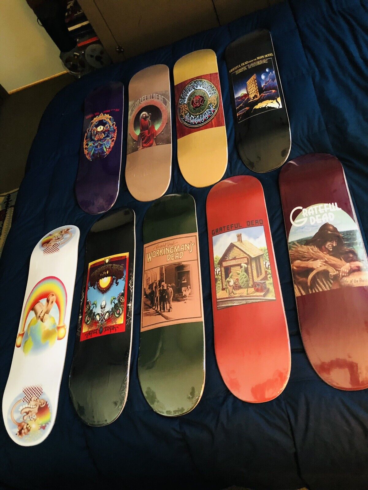 RARE! Grateful Dead Skateboard Decks - Collection - Set Of 9