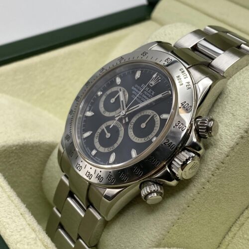 Rolex Daytona 116520 montre automatique homme en acier inoxydable cadran index noir - Photo 2 sur 10