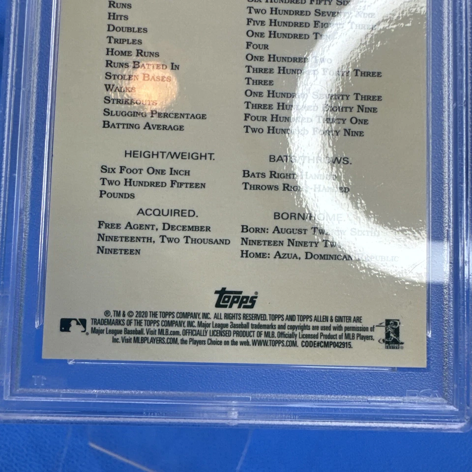 2020 Topps Allen & Ginter Chrome MAIKEL FRANCO Refractor; Royals #279 - Image 4 of 4