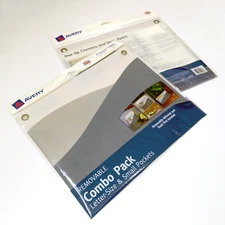 Lot of 2 packs Avery office wall pocket removable adhesive large 10" x 12-1/4"