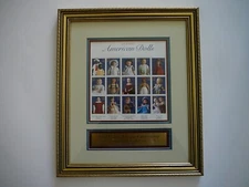 1997 USPS CLASSIC AMERICAN DOLLS STAMPS FIRST DAY OF ISSUE CEREMONY FRAMED 