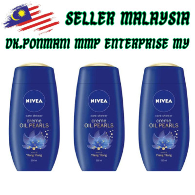 NIVEA Bath Care Shower Crème & Oil Pearl - Ylang Ylang  3x250ml Body Washes Gels