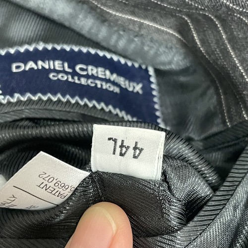 Loro Piana Daniel Cremieux Men Black Sport Coat Pin Stripe Jacket WooL Blazer 44 - Picture 7 of 7