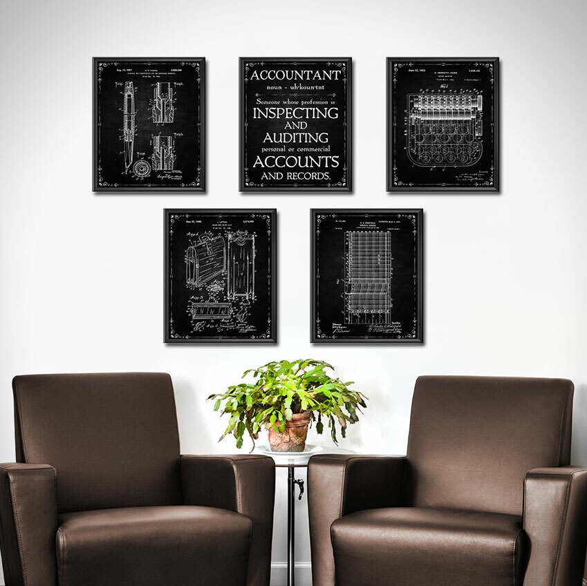 ACCOUNTANT Office Decor ~ Set of 5 Wall Art Accounting Graduation Gift -  1361 | eBay