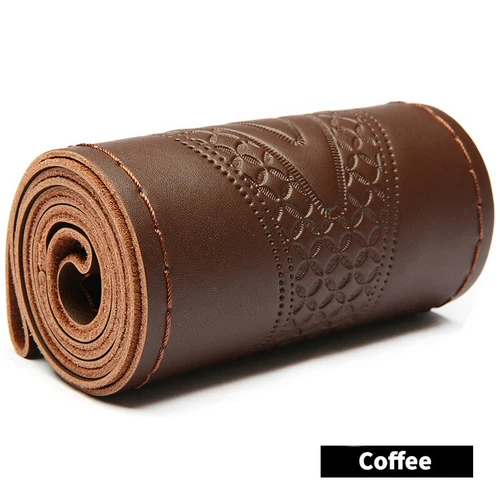 38CM DIY Geflecht Auto Lenkrad Bezug Echtleder Naht auf Folie Weich - Bild 12 von 18