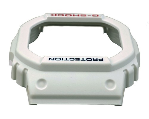 Genuine Casio G-Shock DW-5600P-4 DW-5600TB-4A Red/White Watch band & Bezel - Picture 9 of 10