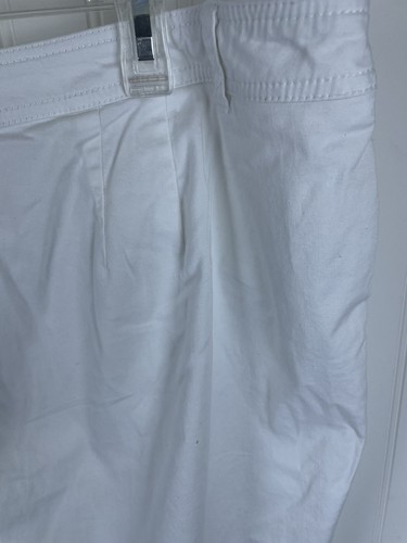 New Directions Weekend Womens White Flat Front Regular Fit Capri Pants Size 24W - 第 9/10 張圖片