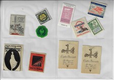 Lot of 11 Vintage Italian Advertising Stamps Standard Motor Oil Mobil Gas