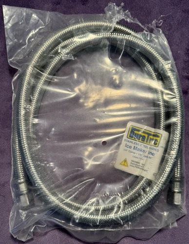 Dura Trac Ice Maker Line 1/4" X 1/4" X 60" - Braided Stainless Steel - NWT