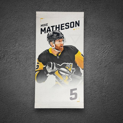 Mike Matheson Player 24x48 Pittsburgh Penguins Arena Banner - Picture 3 of 4