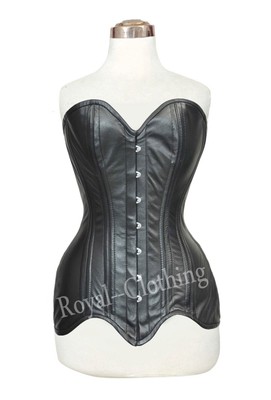 Heavy Duty Steel Boned Waist Training Over-Bust Genuine Leather Corset~9192 Heavy Duty Steel Boned Waist Training Over-Bust Genuine Leather Corset~9192