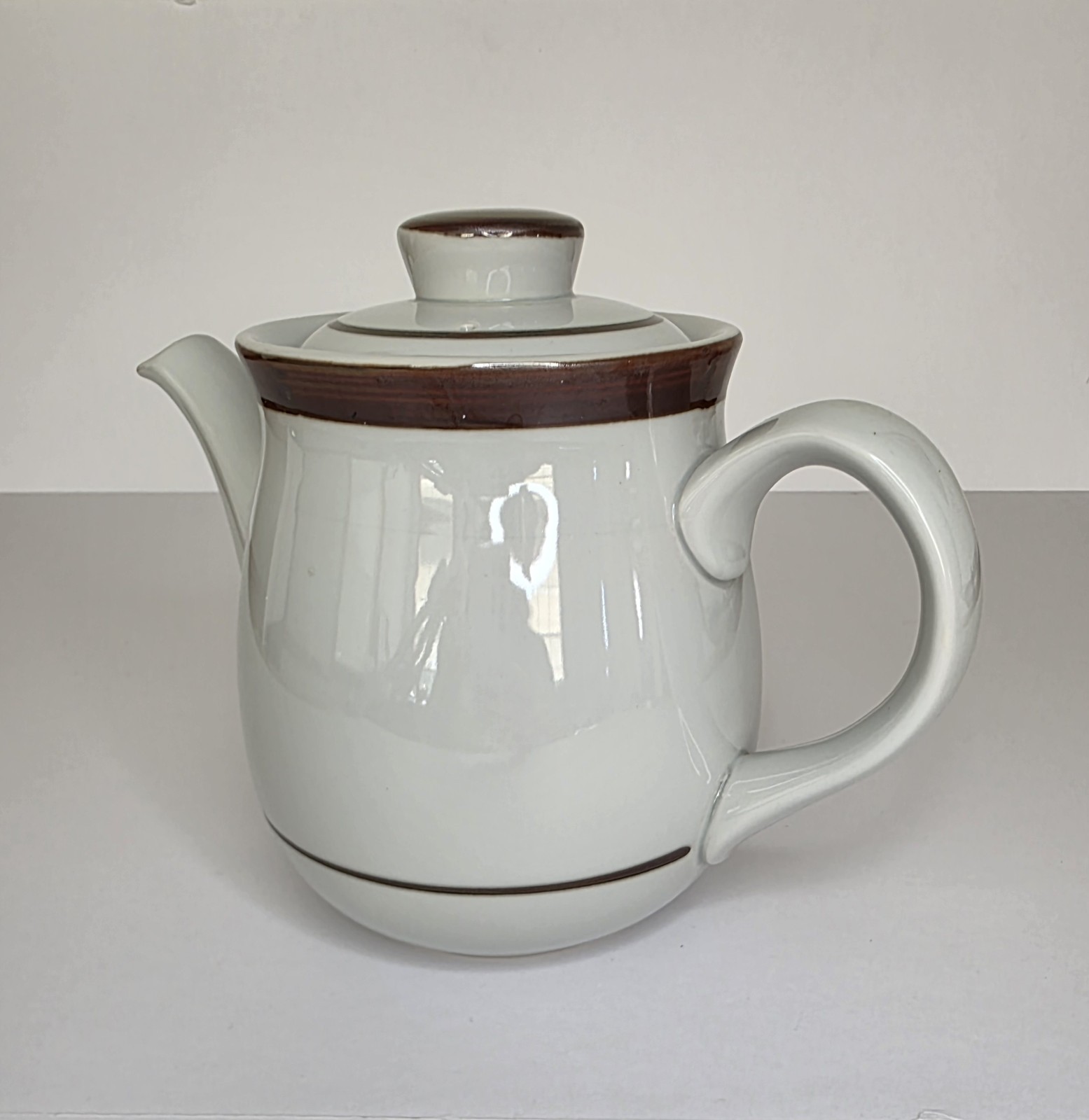 Sierra Stoneware Teapot MVI Japan – Brown Band – Oven to Table – Vintage