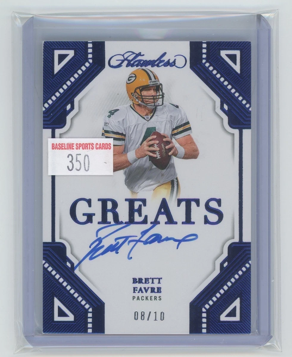 Panini Brett Favre Football Autographed Sports Trading Cards