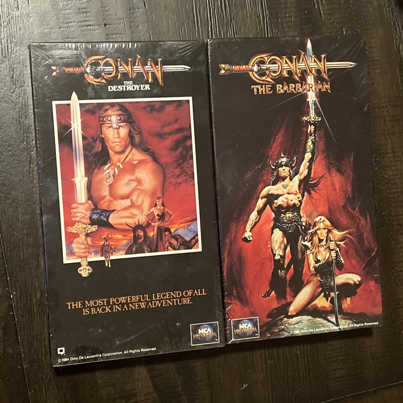 Conan the Barbarian & Destroyer Arnold Schwarzenegger VHS NEW Factory Sealed
