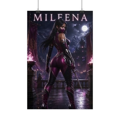 Mileena Mortal Kombat Poster MK Gaming Wall Art Print Decor