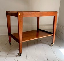 Vintage Teak Drinks Trolley / Bar Cart, Stewart Griffiths Furniture, Two Shelves