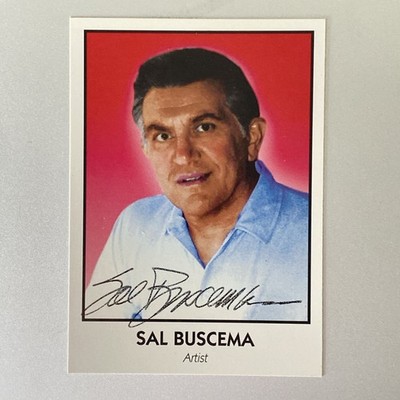 SAL BUSCEMA SIGNED Famous Comic Book Creators Card SPIDER-MAN HULK ROM CONAN