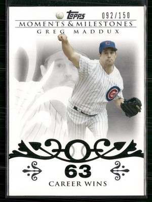 2008 Topps Moments & Milestones #8-63 Greg Maddux #/150