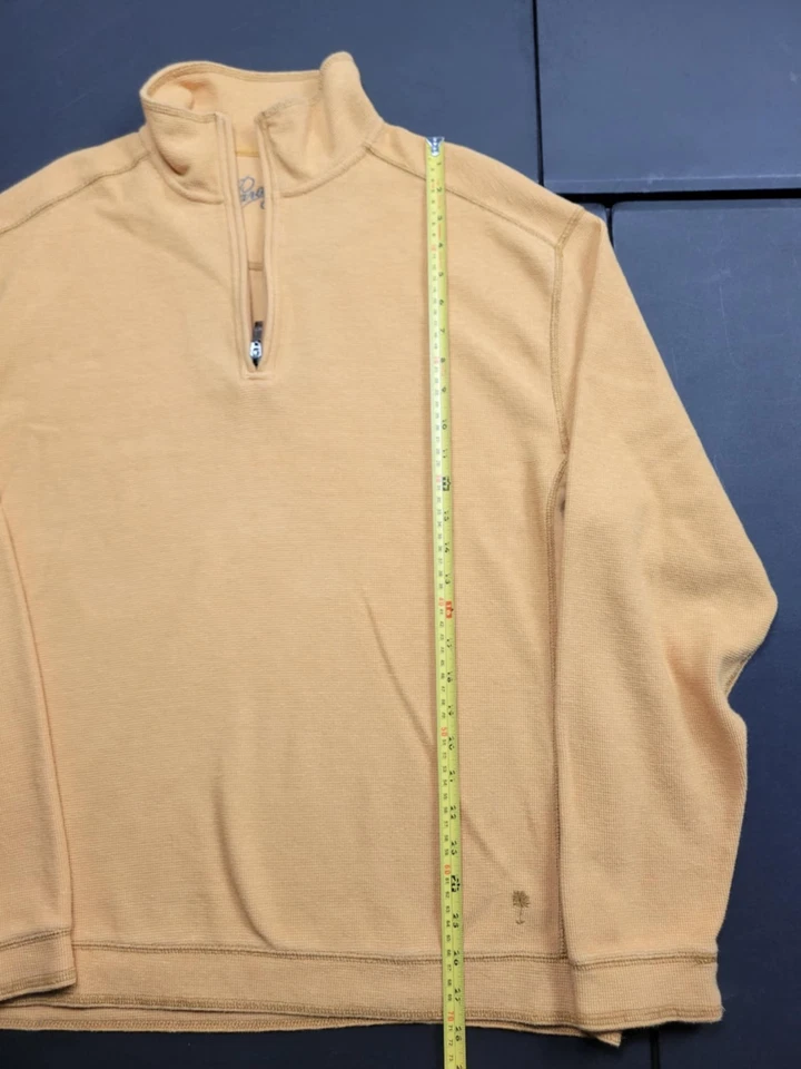 Paradise Collection 1/4 Zip Sweater Men's Size Large Pullover Orange - Image 3 of 4